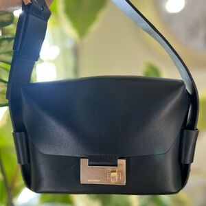 NWOT All Saints 3 in 1 Frankie Black Leather Crossbody Bag + dust bag